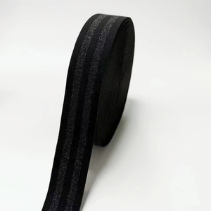 Cinta de nailon de alta tenacidad Banda elástica de rayas plateadas <span class=keywords><strong>en</strong></span> estilo espiga Varios colores Fábrica al por mayor - Product Image 2