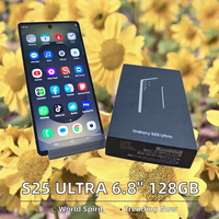 Smartphone 5G Terbuka Kunci Layar AMOLED 6,8 Inci 144Hz Android 15 Ponsel Dual SIM 5000mAh 6GB 128GB Hitam