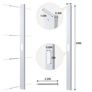 Kit de réparation de montant de porte intérieure pour plaque de gâche étendue intérieure plaque de renfort pour pêne dormant de porte intérieure - Product Image 2