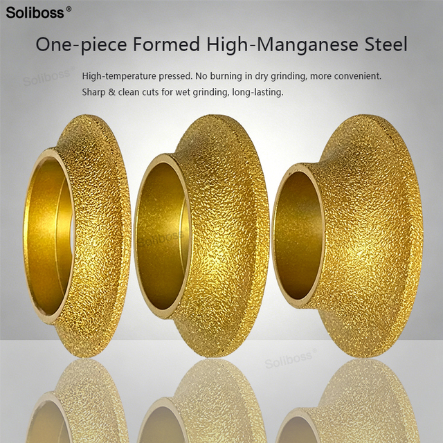 Diamond Resin Bonded Cup-Shaped Edge Grinding Wheel with Fine Abrasive for Tile Aluminum Angle Grinder Attachment Model NJ-FGB