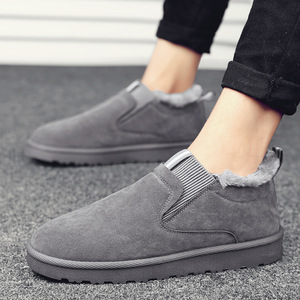 Men Winter Snow Boots <b>Ankle</b> Round Toe Faux Suede Fur Lining Rubber Outsole Anti Slip Warm EVA Midsole - Product Image 3