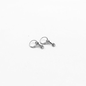 Boucles d'oreilles en forme d'haltères yunnique, en acier inoxydable, bijoux de fitness unisexes, cadeau, design géométrique GZYE-EC0002 - Product Image 3