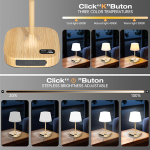 Outdoor Table Lamp, IP55 Waterproof <b>Shower</b> Lamp with Cordless Rechargeable Battery, Dimmable LED Display Bath Lamp for Camping - Product Image 3