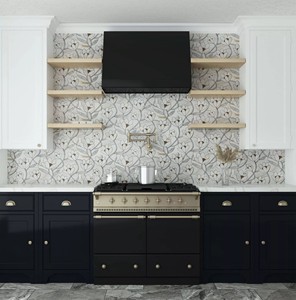 Mosaico Floreale per Decorazione Domestica, Bellissimo Elemento Decorativo <span class=keywords><strong>con</strong></span> Ottone per Pareti, Mosaico Floreale in Marmo Misto <span class=keywords><strong>con</strong></span> Taglio a Idrogetto per Villa - Product Image 4