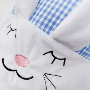 Cesta de Pascua 2026 con Orejas de Conejo, Cestas de Peluche con Diseño de Conejo, Cesta Grande de Pascua con Estampado a Cuadros - Product Image 4