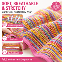 Gilet creux à 4 pattes pour chien, idéal pour l'été, vêtement respirant de protection solaire pour petits et moyens chiens, avec anneau en D au dos pour fixation de laisse