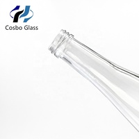 Nouvelle arrivée, bouteille de liqueur en verre ronde transparente vide, 500 ml, 700 ml, 750 ml, bouteille d'eau en verre pour jus