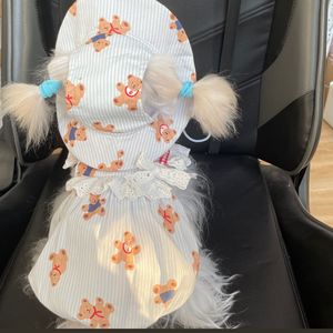 ZHONGYAペット人気商品 可愛いペット用品 犬用ハーネスとリードセット 調整可能なストライプベスト 小型犬用 ペット散歩セット - Product Image 5
