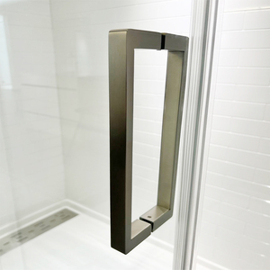 <span class=keywords><strong>Cabine</strong></span> <span class=keywords><strong>de</strong></span> <span class=keywords><strong>douche</strong></span> FUSA avec panneau fixe et porte coulissante, <span class=keywords><strong>poignée</strong></span> en acier inoxydable, verre trempé <span class=keywords><strong>de</strong></span> 8 mm pour salle <span class=keywords><strong>de</strong></span> bain, maison, OEM ODM - Product Image 4