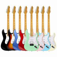 Guitare électrique Deviser L-G2S professionnelle à 6 cordes avec micros S-S-H, manche en érable torréfié, finition brillante pour les professionnels