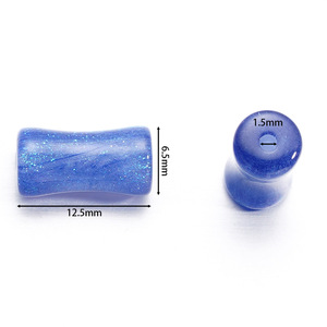 Starry Sky <b>Glitter</b> Resin Bamboo Beads 12mm Loose Spacer Beads For DIY Bracelet Making Craft Supplies - Product Image 2