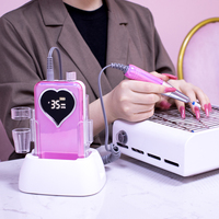 Nouvelle conception, perceuse à ongles électrique sans fil rechargeable 35000 tr/min avec station de charge