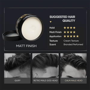Barberpassion Strong Hold Perfume Matt <span class=keywords><strong>Pomade</strong></span> Wax Clay Best Barber Grooming Aqua <span class=keywords><strong>Matte</strong></span> Clay para cabello rizado - Product Image 5