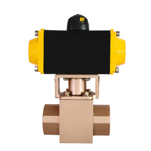 Vanne à bille pneumatique en acier inoxydable 304 à 3 voies, haute pression 200 bars, port en L - Product Image 2