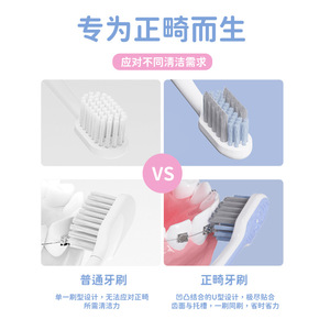 Cepillo de dientes ortodóntico con cerdas suaves en forma de U, cabezal pequeño para limpieza de aparatos dentales, cepillo de dientes manual para adultos - Product Image 1