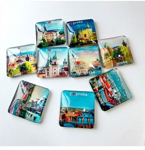 Imán Cuadrado Personalizable para Refrigerador con Diseño de Lugares Turísticos Globales, Imán Magnético Cuadrado de Creatividad Cultural - Product Image 1