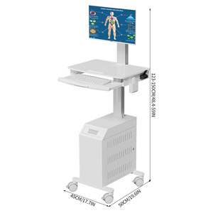Chariot médical H1 PL réglable en hauteur, à 2 niveaux, en plastique, pour consultation médicale en salle et en bloc opératoire - Product Image 2