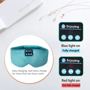 Maschera per dormire morbida cuffie senza fili cuffie per dormire musica regolabile maschera per gli occhi di <span class=keywords><strong>seta</strong></span> per la meditazione del sonno - Product Image 5