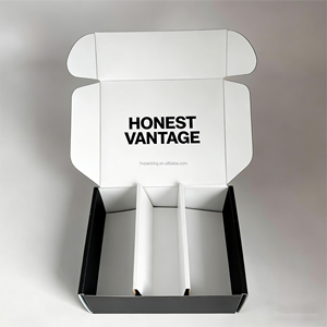 Boîte d'expédition en papier ondulé pliable avec séparateurs et inserts, personnalisable avec logo, pour shampooing et peigne capillaires - Product Image 2