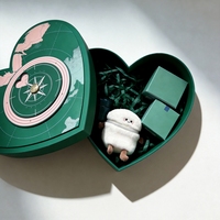 Boîte cadeau double couche avec logo personnalisé et séparateur pour ensemble cosmétique et soins de la peau, vente en gros