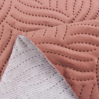 Offre Spéciale 3D motif de fleurs en relief ultrasonique de luxe bleu velours tissu pour coussin vêtements matelas