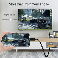 Adaptador de Tipo-C a HDTV 4K HD 30Hz con Núcleo de Cobre y Blindaje Trenzado con Cubierta de PVC para Conectar el Teléfono Móvil al Televisor