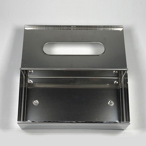 Boîte à mouchoirs <span class=keywords><strong>rectangulaire</strong></span> en acier inoxydable ouverte à chaud - Product Image 3