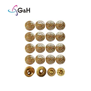 Hot sale custom various models gold snap buttons snap fastener button spring snap button
