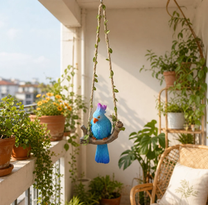 Ornement suspendu réaliste et coloré en forme d'oiseau, style tropical, décoration murale pour la maison, le balcon et le jardin - Product Image 2