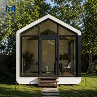 Maisonnette en acier pré-assemblée pour l'extérieur OEM/ODM, capsule mobile polyvalente pour hôtels et jardins, maisons conteneurs