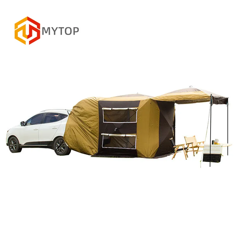 Familie Camping Outdoor Achterklep Schaduw Luifel Reizen Grote Maat 4 Personen Staal Pijp Suv Play Car Rear Tent