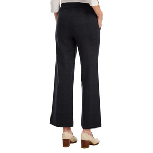 Pantalon décontracté en toile pour femme Calm Steps, taille mi-haute, plat, respirant, doux, confortable, silhouette droite, polyvalent, pour tous les jours - Product Image 2