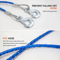Cuerda de Remolque para Camiones Largos, Plegable, de Alta Calidad, con Cable de Acero Resistente, Herrajes para Remolque
