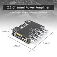 Module d'amplificateur professionnel Longwei ZK-TB21 5.0 avec puce TPA3116D2, récepteur audio stéréo 2.1 canaux pour haut-parleur d'arcade
