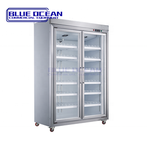Nouveau réfrigérateur à 7 portes en verre bleu océan, congélateur supérieur avec refroidissement par air à température unique, à vendre - Product Image 4
