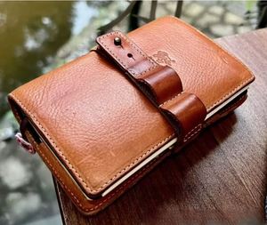 Customized Genuine Leather Forest Paper Loose-<b>leaf</b> Booklet Couple Daily Record Notebook Portable Daily <b>Book</b> - Product Image 4