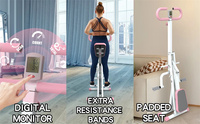 Appareil de Squat Pliable pour l'Entraînement des Fessiers (Maximus), des Cuisses, des Abdos, du Dos et des Jambes avec Bande de Résistance