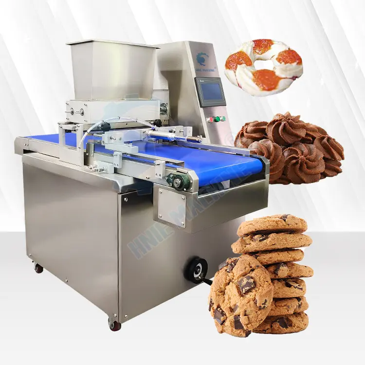 Fully Automatic Rotary Decorate Extruder Cutter Drop Fortune Depositor Macaron Butter Cookie Biscuit Make Machine Manufacture