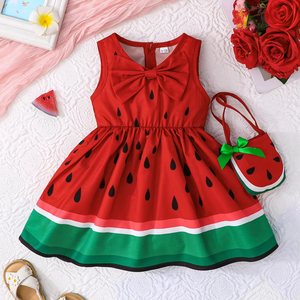 Robes d'été sans manches pour petites filles, motif animal mignon, robe décontractée pour tous les jours, vêtements pour bébés de 6 mois à 3 ans - Product Image 1