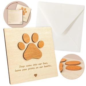 Cross-Border New Wooden Pet Loss Comfort <strong>Card</strong> Commemorative Dog Meeting Gift for Valentine's Day - Product Image 5
