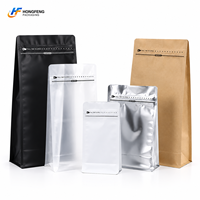 Sachet octogonal scellé pour café et chewing-gum avec valve unidirectionnelle, pour aliments lyophilisés et thé, en aluminium de qualité alimentaire
