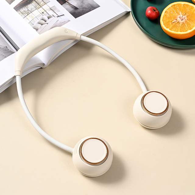 2025Hot Selling 4 Steep USB Rechargeable Rotatable Leafless Personal Portable Hanging Bladeless Electric Cooling Neck Fan