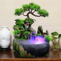 Vente en gros statue cascade de bureau fontaine cascade Feng Shui fontaine intérieure de bureau avec atomiseur