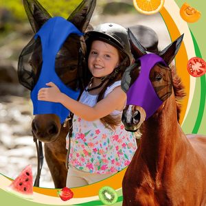 Máscaras Antimoscas para Caballos Frienda con Orejas, Protección UV, Elásticas y Transpirables para Caballos Adultos, 4 Piezas - Product Image 4
