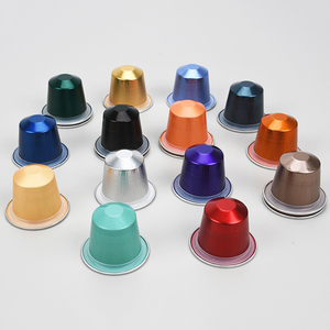 100 pièces dosettes jetables compatibles expresso <span class=keywords><strong>capsules</strong></span> de café vides en feuille d'<span class=keywords><strong>aluminium</strong></span> avec joints auto-adhésifs autocollants couvre couvercles - Product Image 5