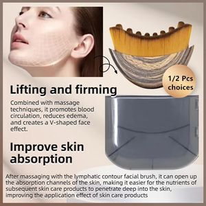 <span class=keywords><strong>Pinceau</strong></span> de maquillage synthétique de qualité supérieure, logo personnalisé, vente en gros populaire, <span class=keywords><strong>pinceau</strong></span> unique pour le contour lymphatique du visage et du cou, soin quotidien de la peau - Product Image 6