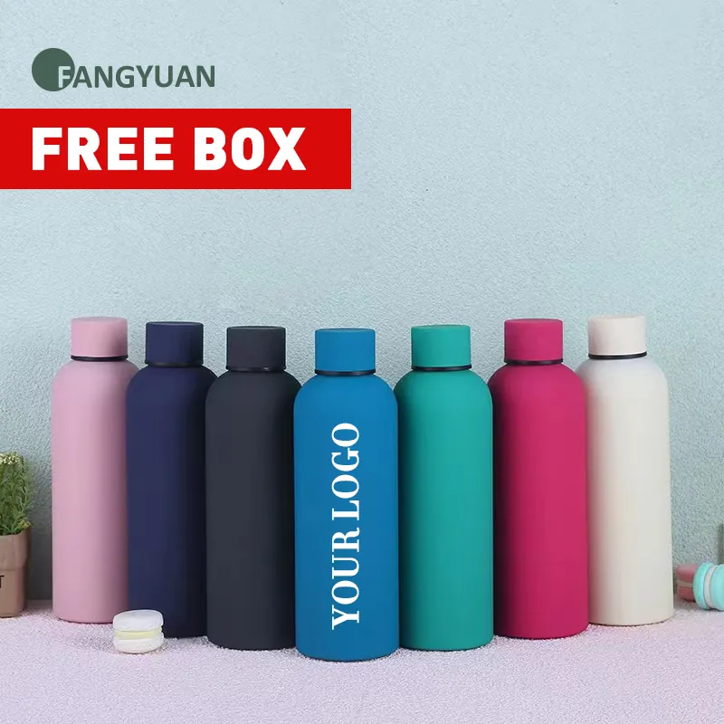 Đẹp tùy chỉnh màu sắc logo xách tay trường thép không gỉ 304 chân không Flask sơn tĩnh điện chai nước cách điện cho thể thao