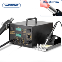 Station de soudage à air chaud numérique réglable intelligente YAOGONG 852D+ 650W pour réparation de cartes mères de téléphones portables et circuits imprimés (PCB)