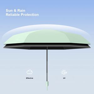Parapluie ultra-léger 218g à 6 baleines, pliable en 3 sections, anti-UV, avec revêtement noir, pour femme, idéal pour les voyages et la promotion de marque - Product Image 4
