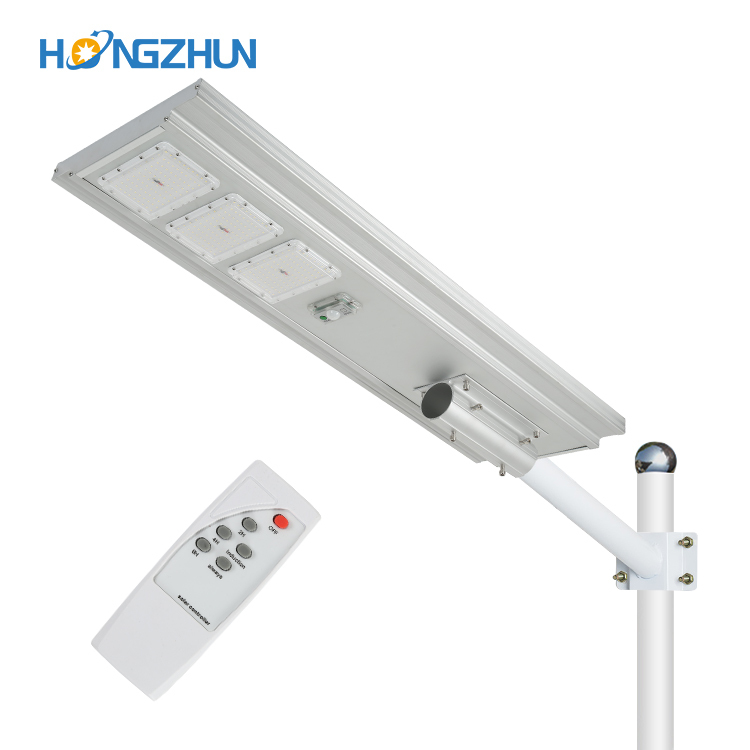 Alta lúmenes impermeable IP65 smd 50w 100w 150w todo en uno integrada led Luz de calle solar